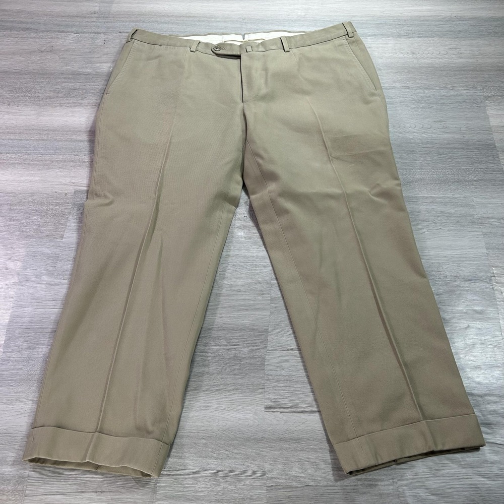 Ermenegildo Zegna Pants Mens 40x26 Beige Cashmere Fit Mila Cuffed Dress Slacks